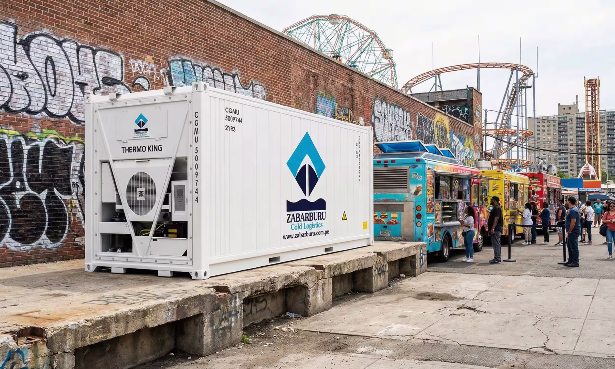 Contenedor refrigerado de 20 pies HC en evento