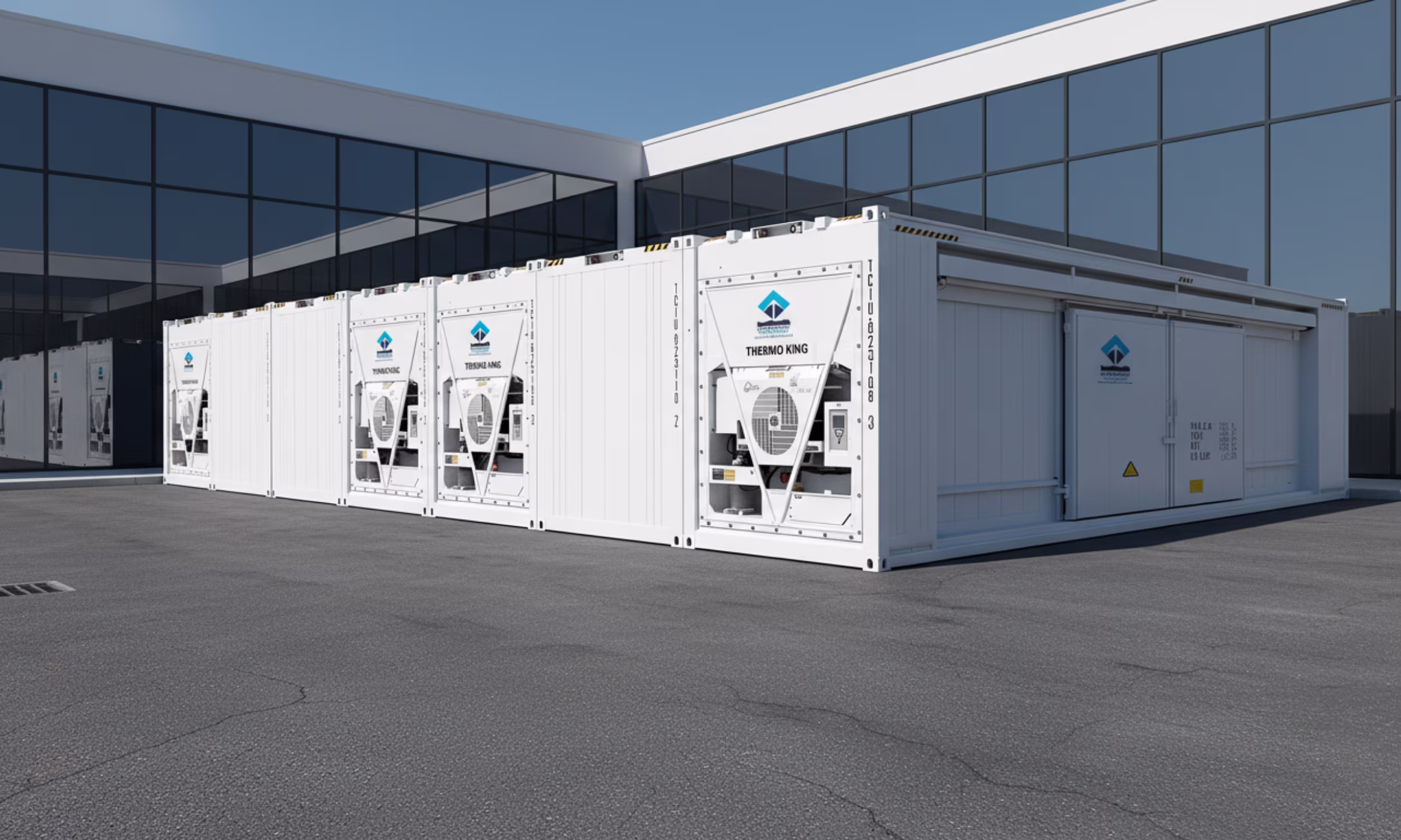 Almacén refrigerado IcyStorage afueras de supermercado