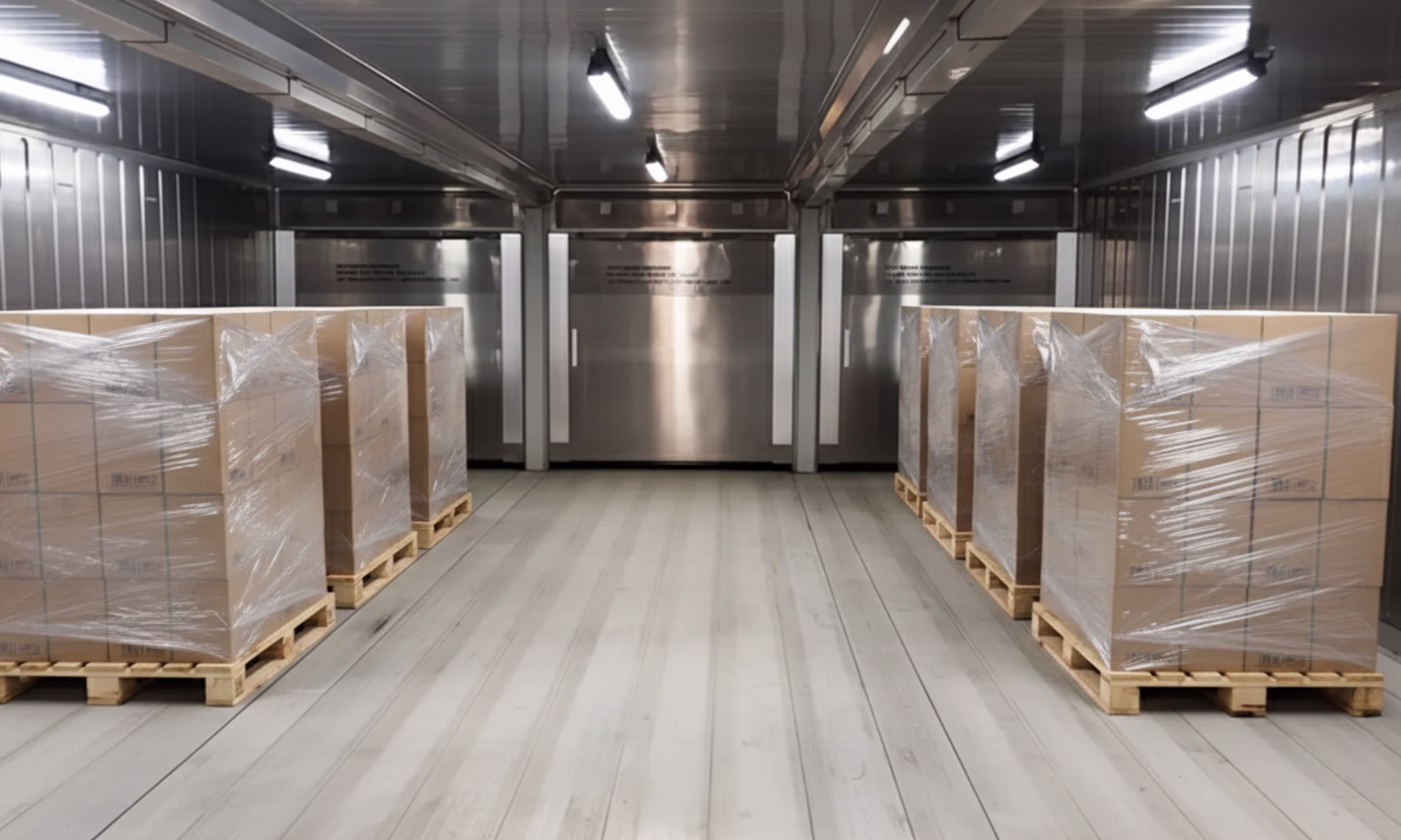 Interior del almacén refrigerado IcyStorage