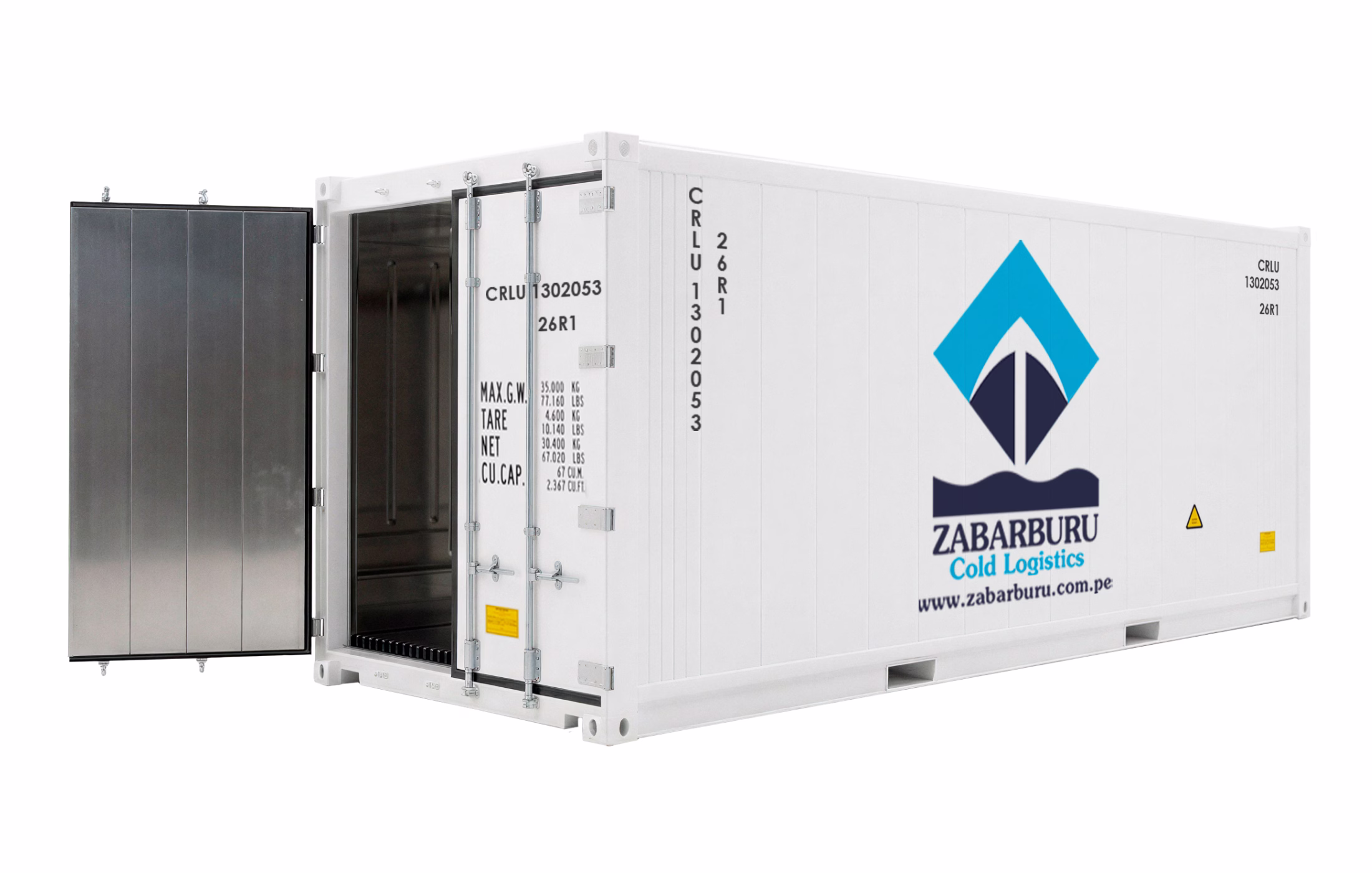 Contenedor reefer de 20 pies high cube de Zabarburu