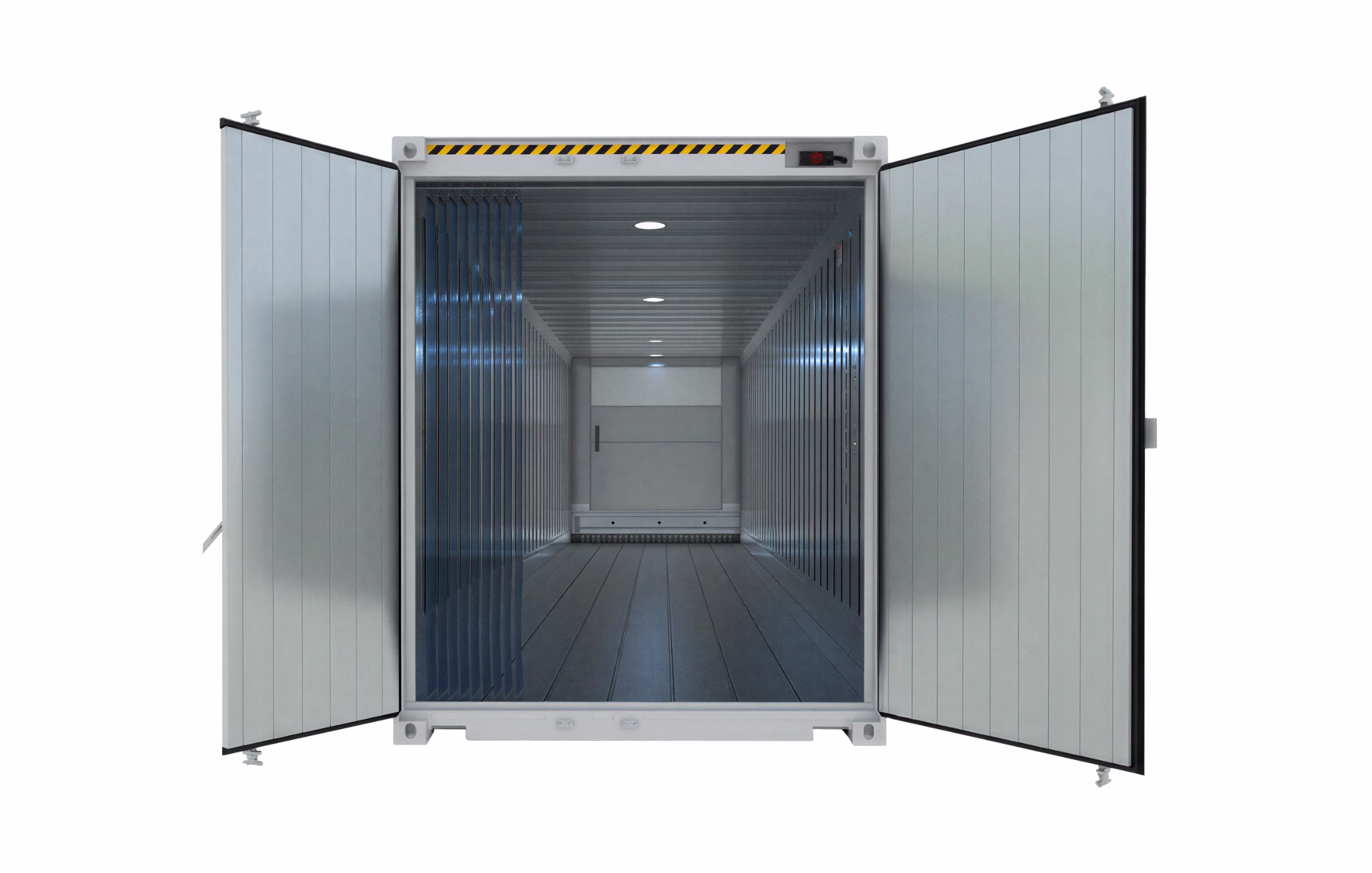 Interior de contenedor refrigerado de 40 pies high cube