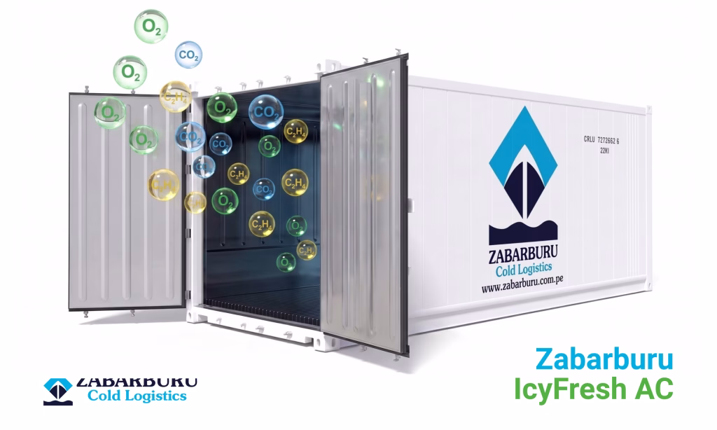 Contenedor refrigerado IcyFresh de 20 pies de la marca Zabarburu